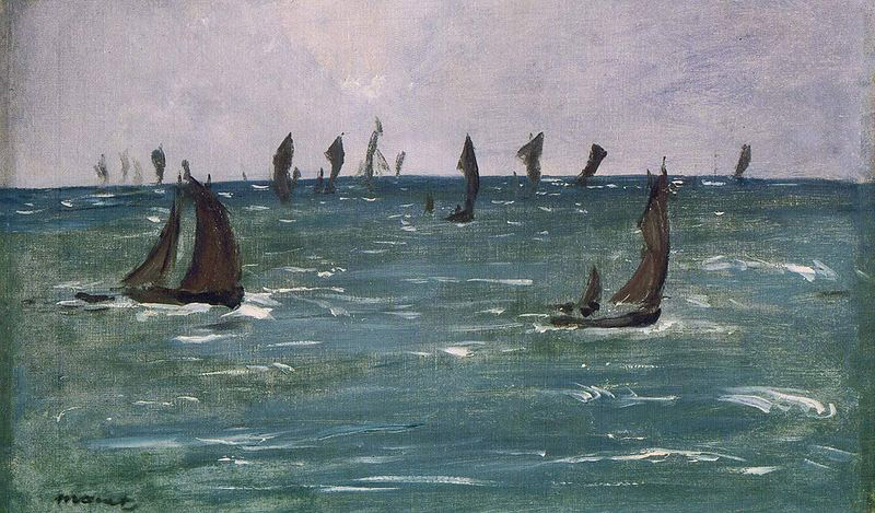 Edouard Manet Bateaux en Mer, Golfe de Gascogne